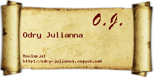 Odry Julianna névjegykártya